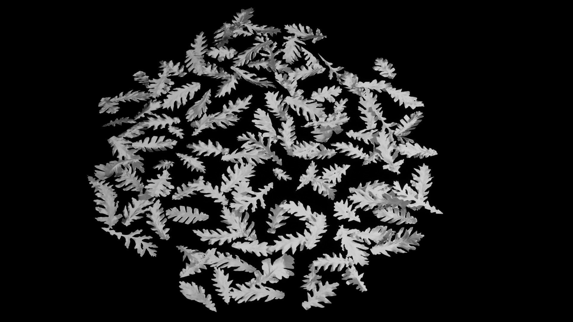 Dead Oak Leaves 4K Scanned Low-poly 3D model_30