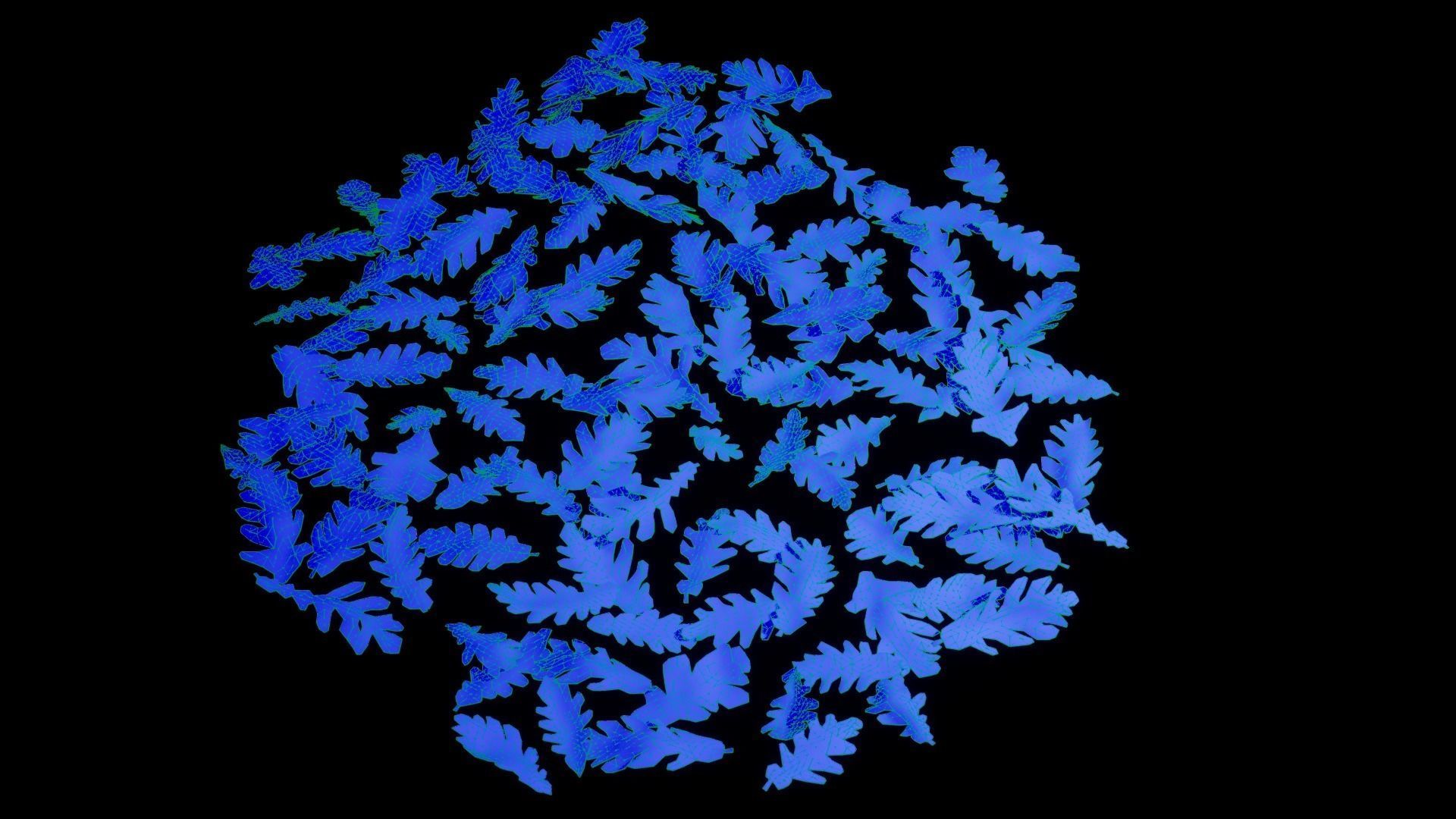 Dead Oak Leaves 4K Scanned Low-poly 3D model_24