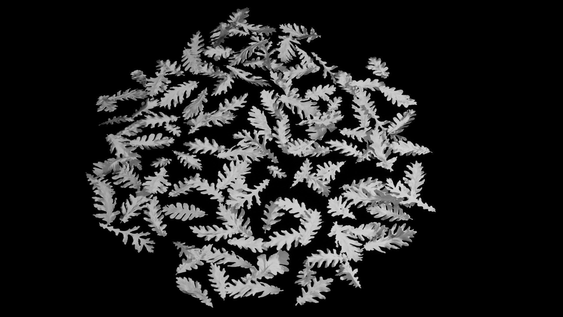 Dead Oak Leaves 4K Scanned Low-poly 3D model_28