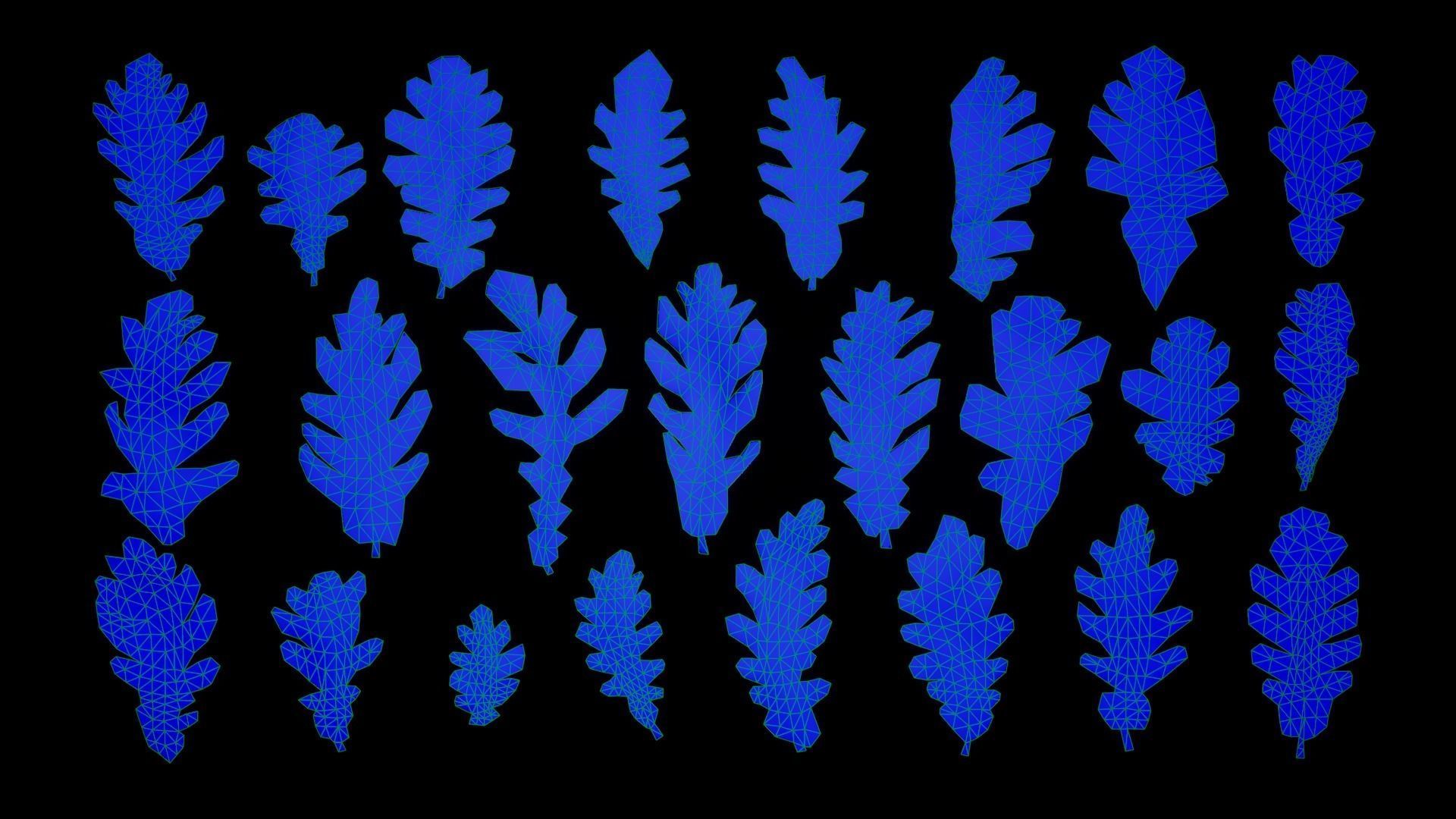 Dead Oak Leaves 4K Scanned Low-poly 3D model_9
