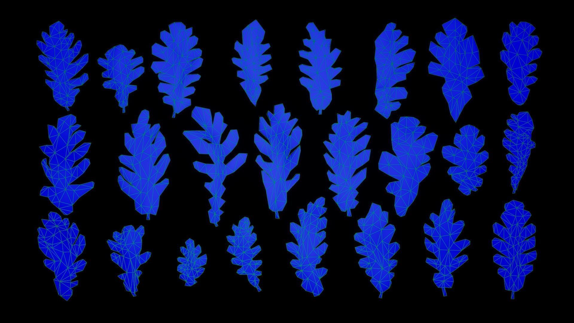 Dead Oak Leaves 4K Scanned Low-poly 3D model_10