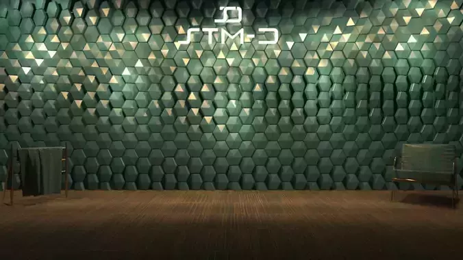 STM-D hexagon wall parametric model 250