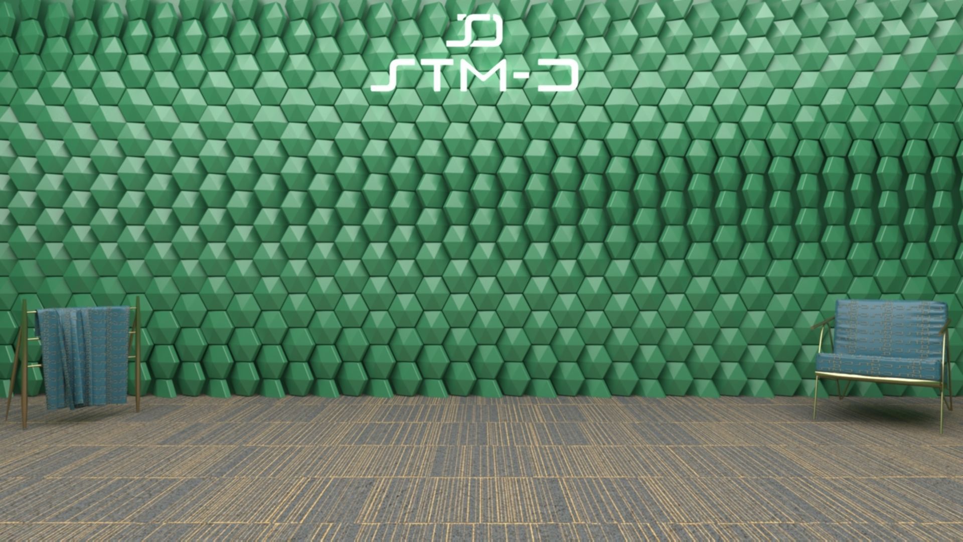 STM-D hexagon wall parametric model 250 Low-poly 3D model_8