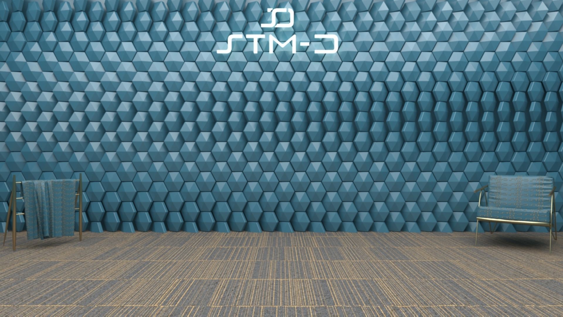 STM-D hexagon wall parametric model 250 Low-poly 3D model_1