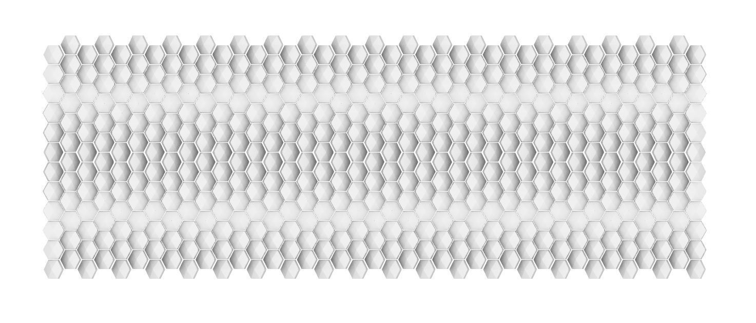 STM-D hexagon wall parametric model 250 Low-poly 3D model_3