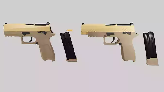 p320 m17 m18 Low-poly 3D model