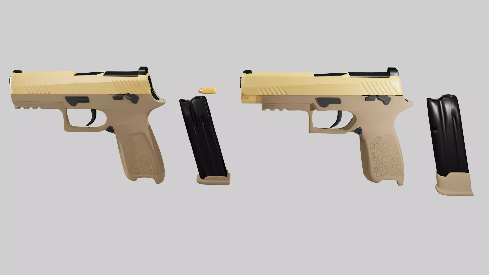 p320 m17 m18 Low-poly 3D model_0