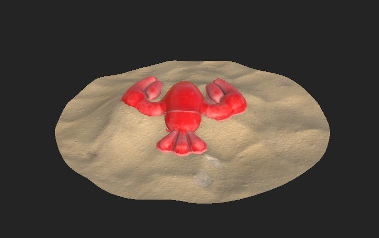  Sand Mold Crayfish-shaped Free low-poly 3D model_3