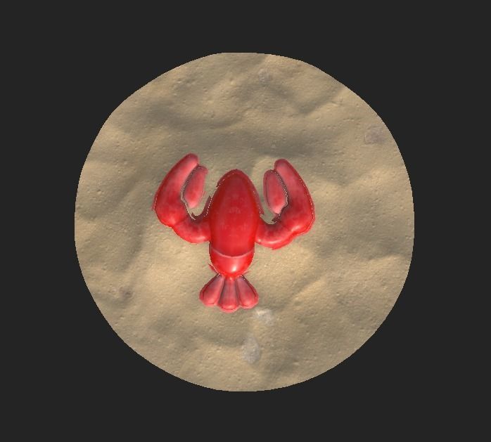 Sand Mold Crayfish-shaped Free low-poly 3D model_4
