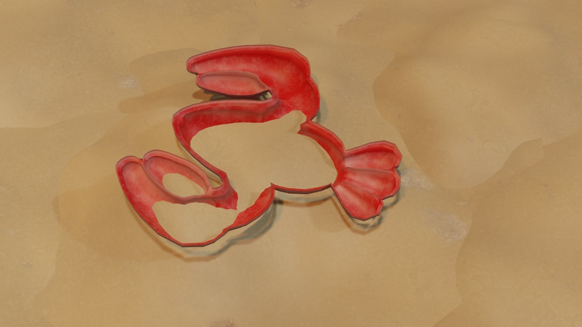  Sand Mold Crayfish-shaped Free low-poly 3D model_7