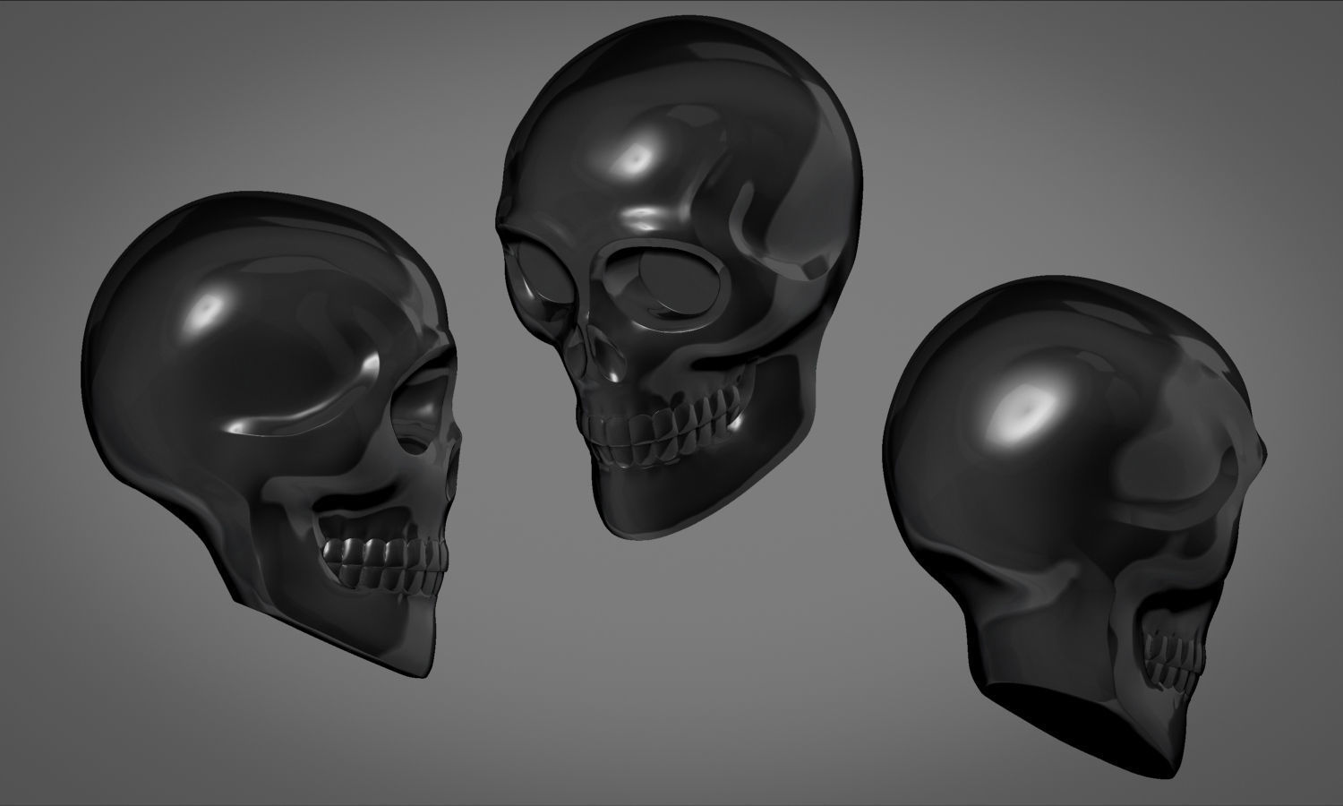 Skull for decoration 3D print model_1