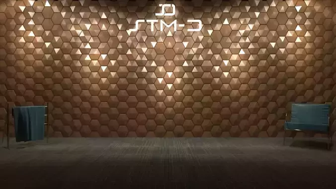 STM-D hexagon wall parametric  model 260