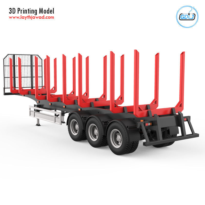 Trailer for Carrying Logs 3D print model_2