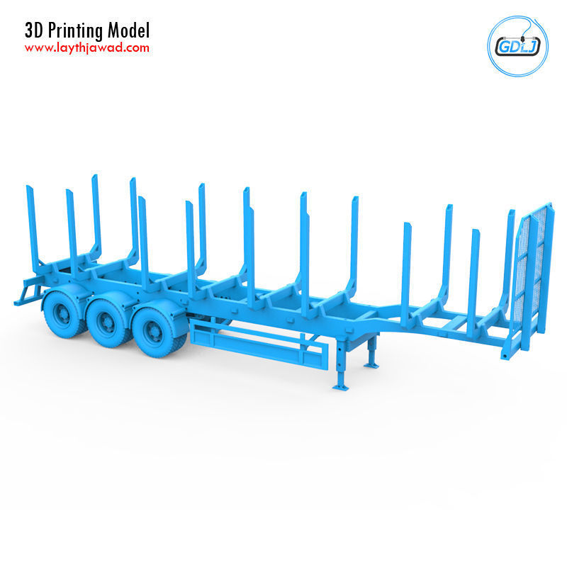 Trailer for Carrying Logs 3D print model_8