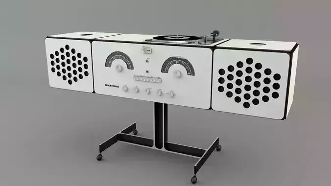 Vintage Radio Turntable 3D model