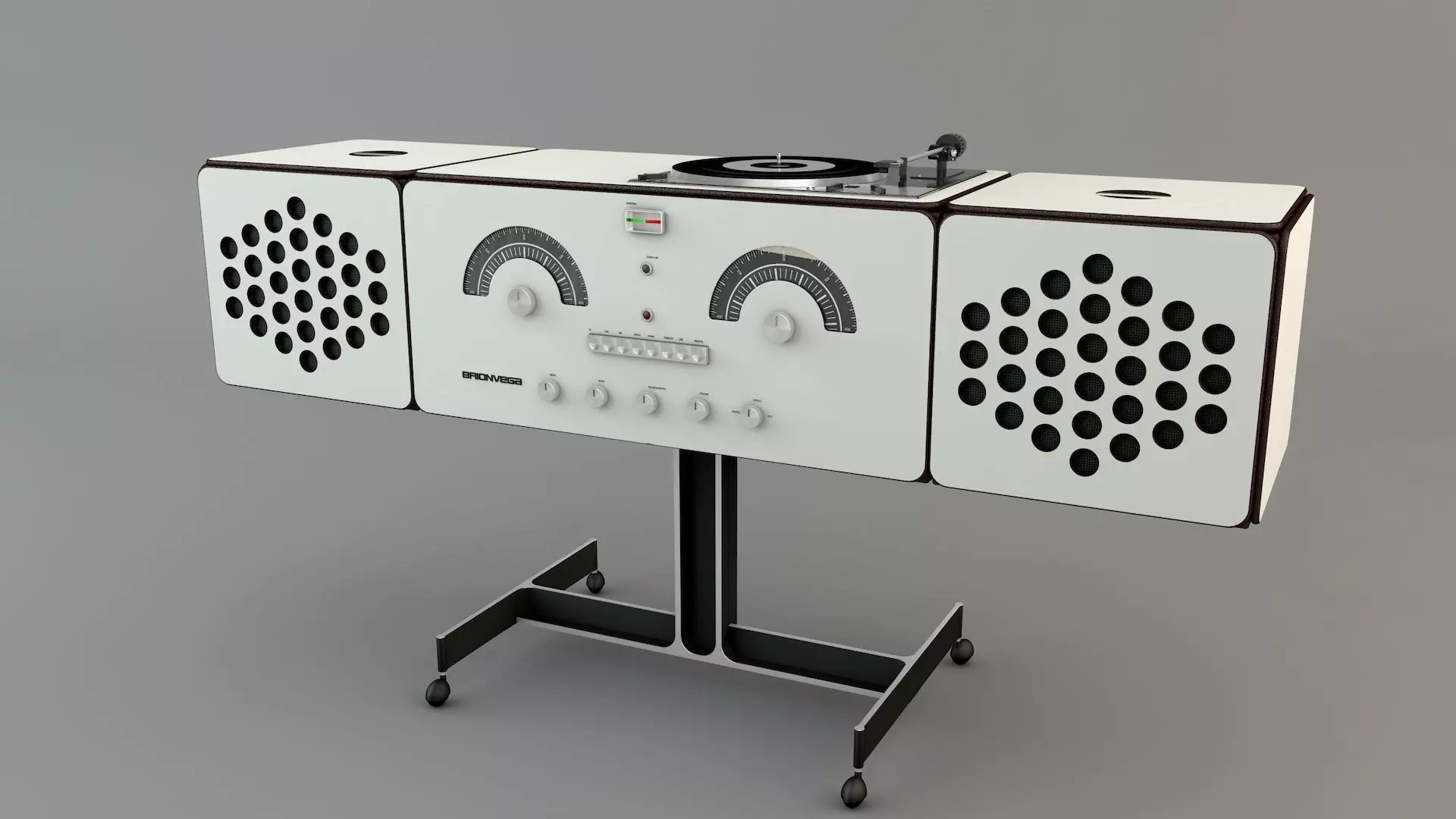 Vintage Radio Turntable 3D model