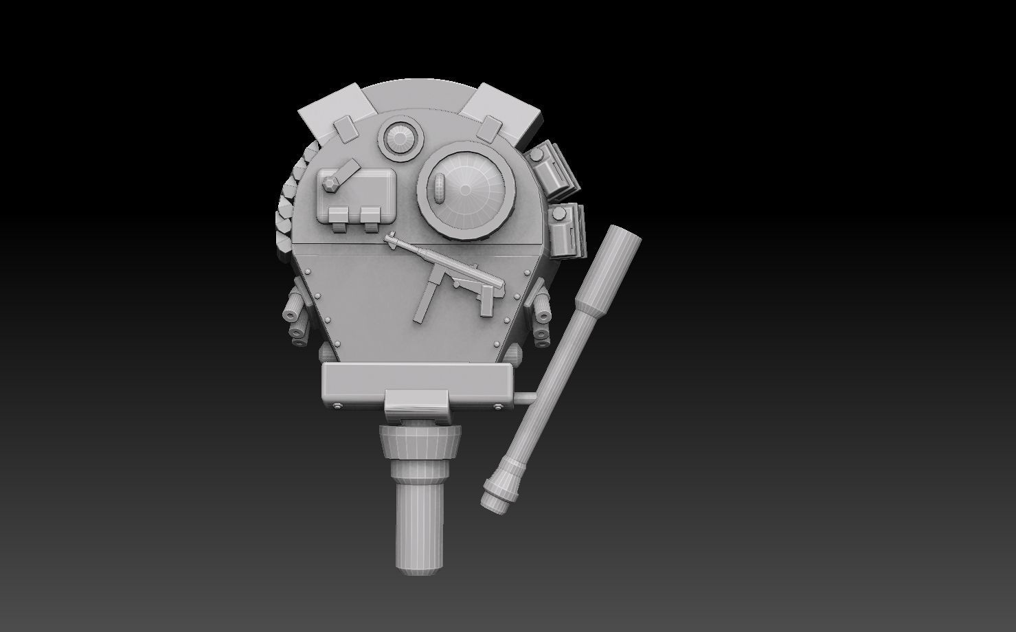 Tiger Tank Turret 3D print model_1