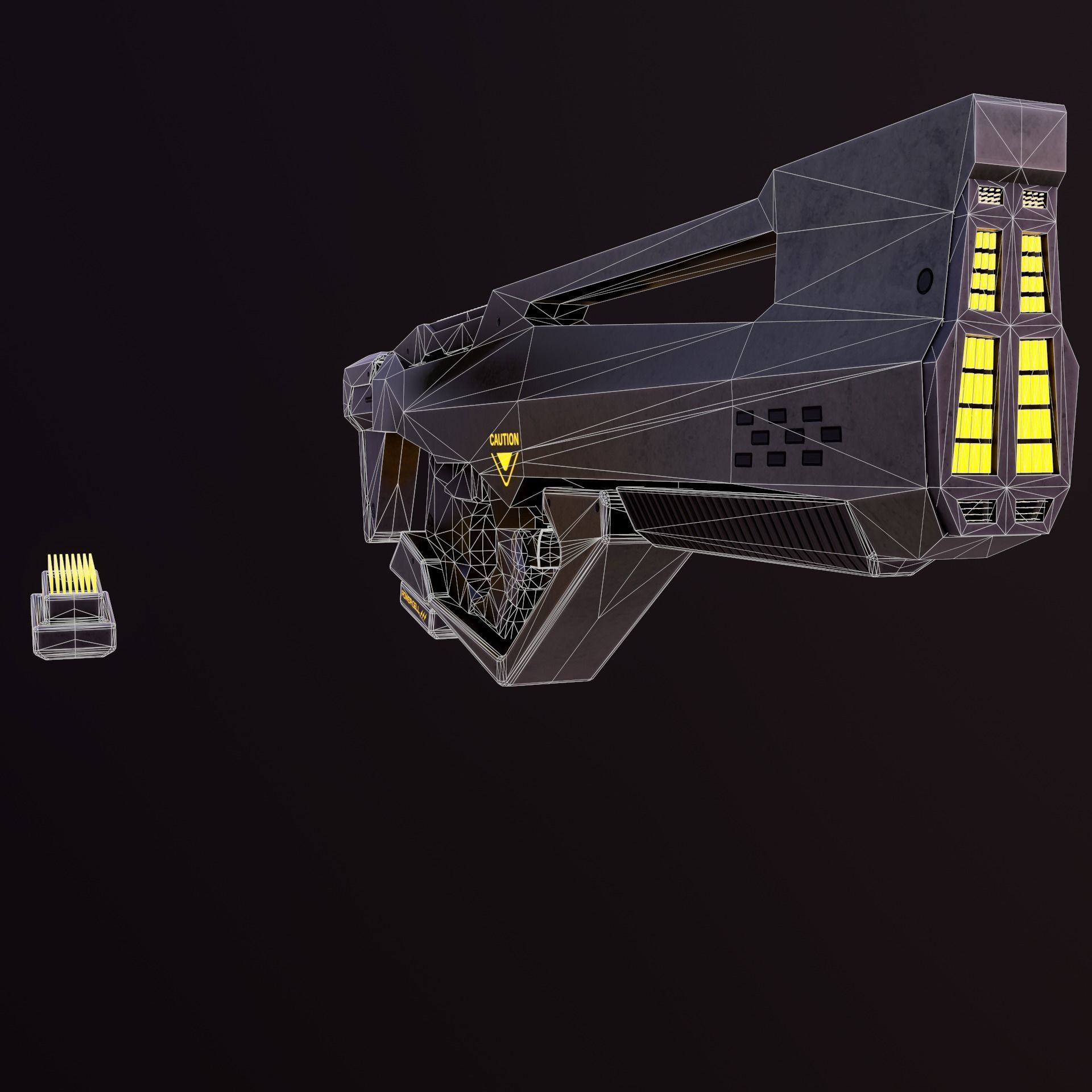 Sci Fi Weapons Eagle Low-poly 3D model_9