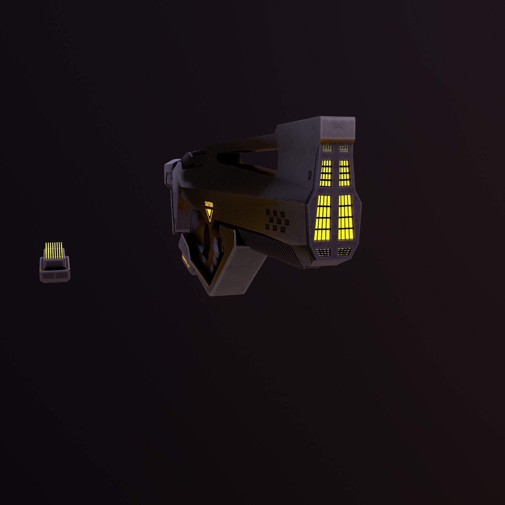 Sci Fi Weapons Eagle Low-poly 3D model_5