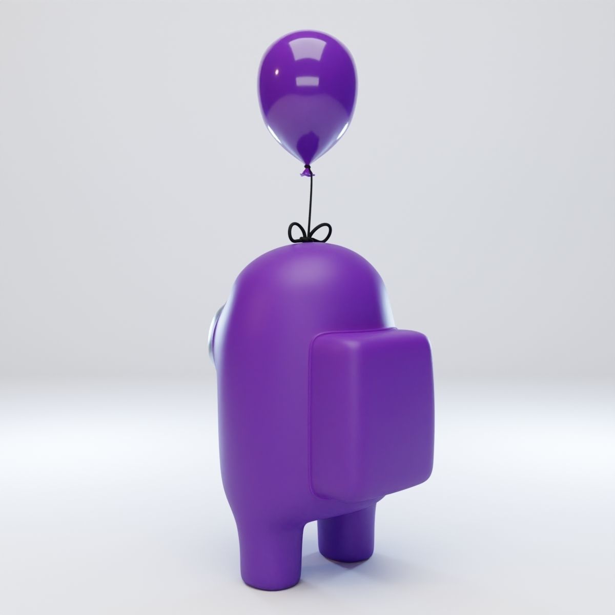 Among Us Mini Balloon Character 3D model_4