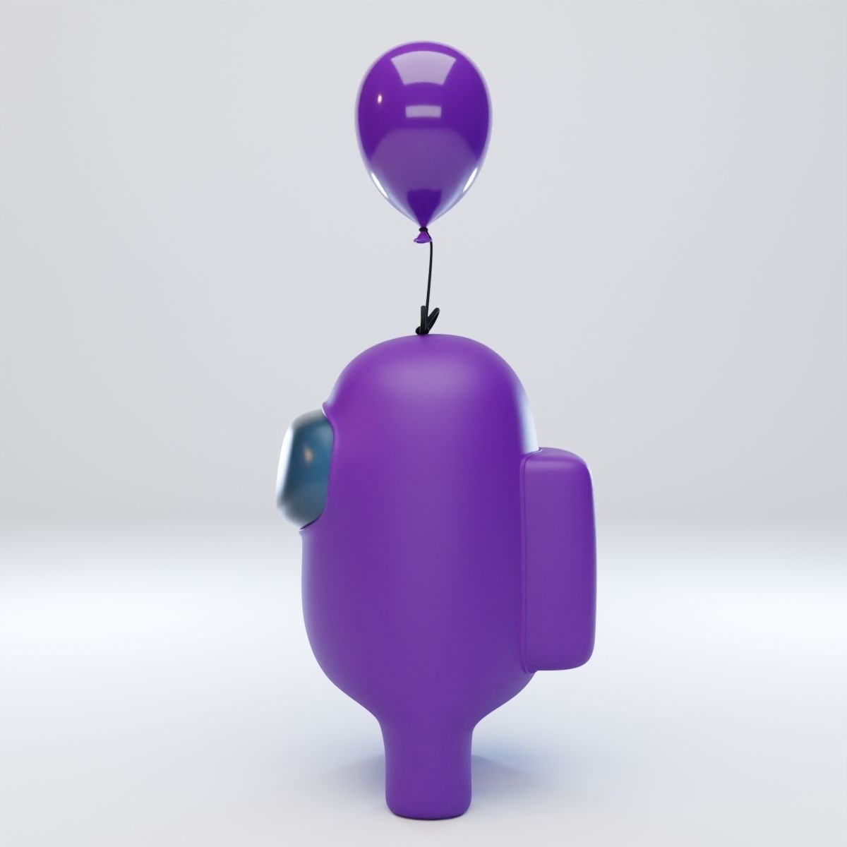 Among Us Mini Balloon Character 3D model_3