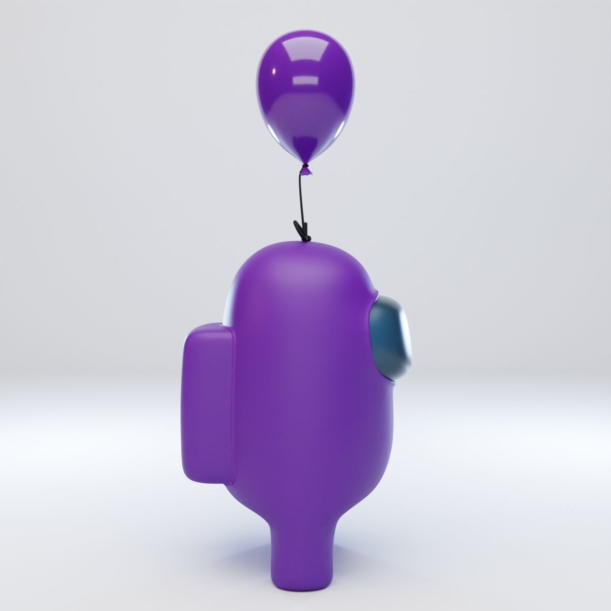 Among Us Mini Balloon Character 3D model_7