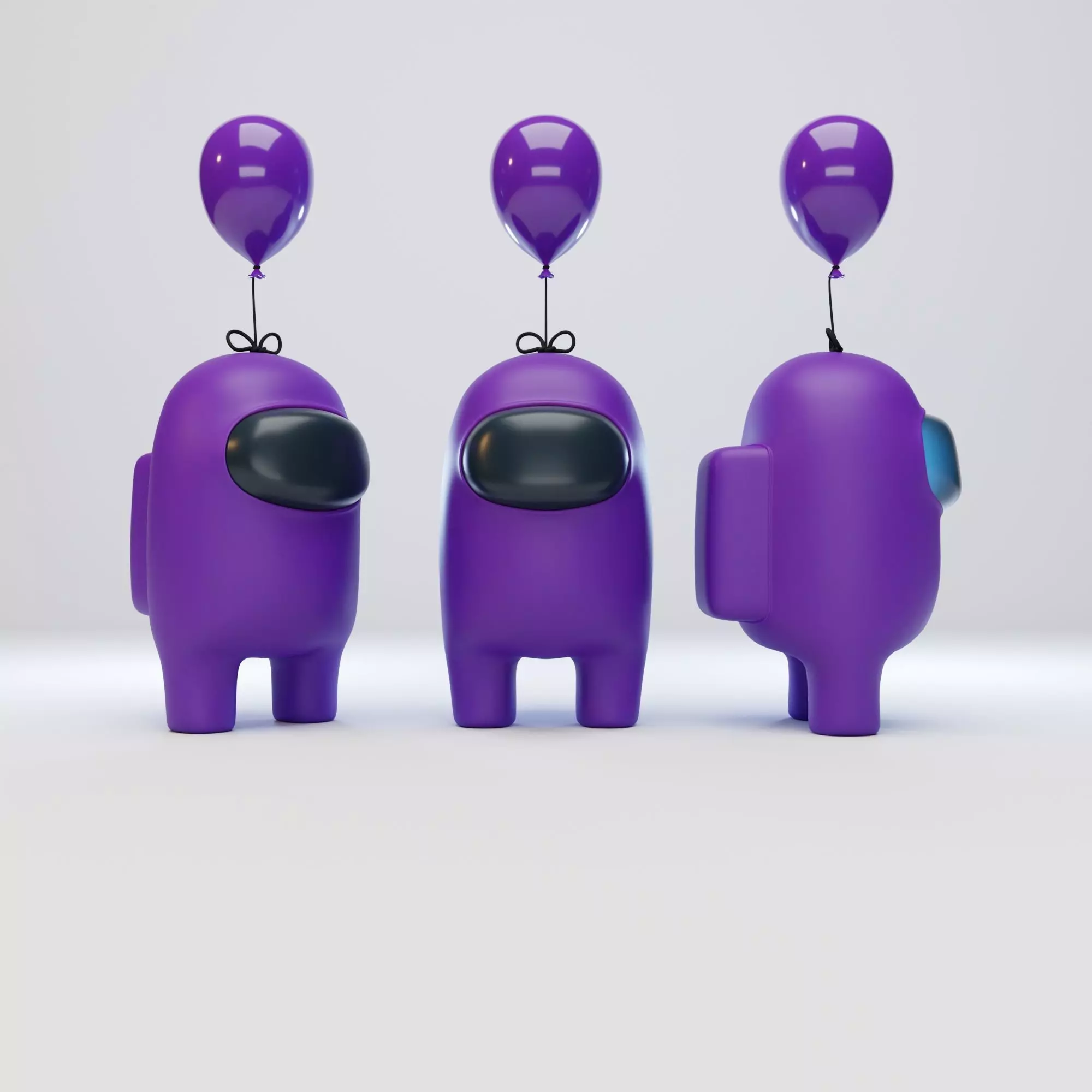 Among Us Mini Balloon Character 3D model_0
