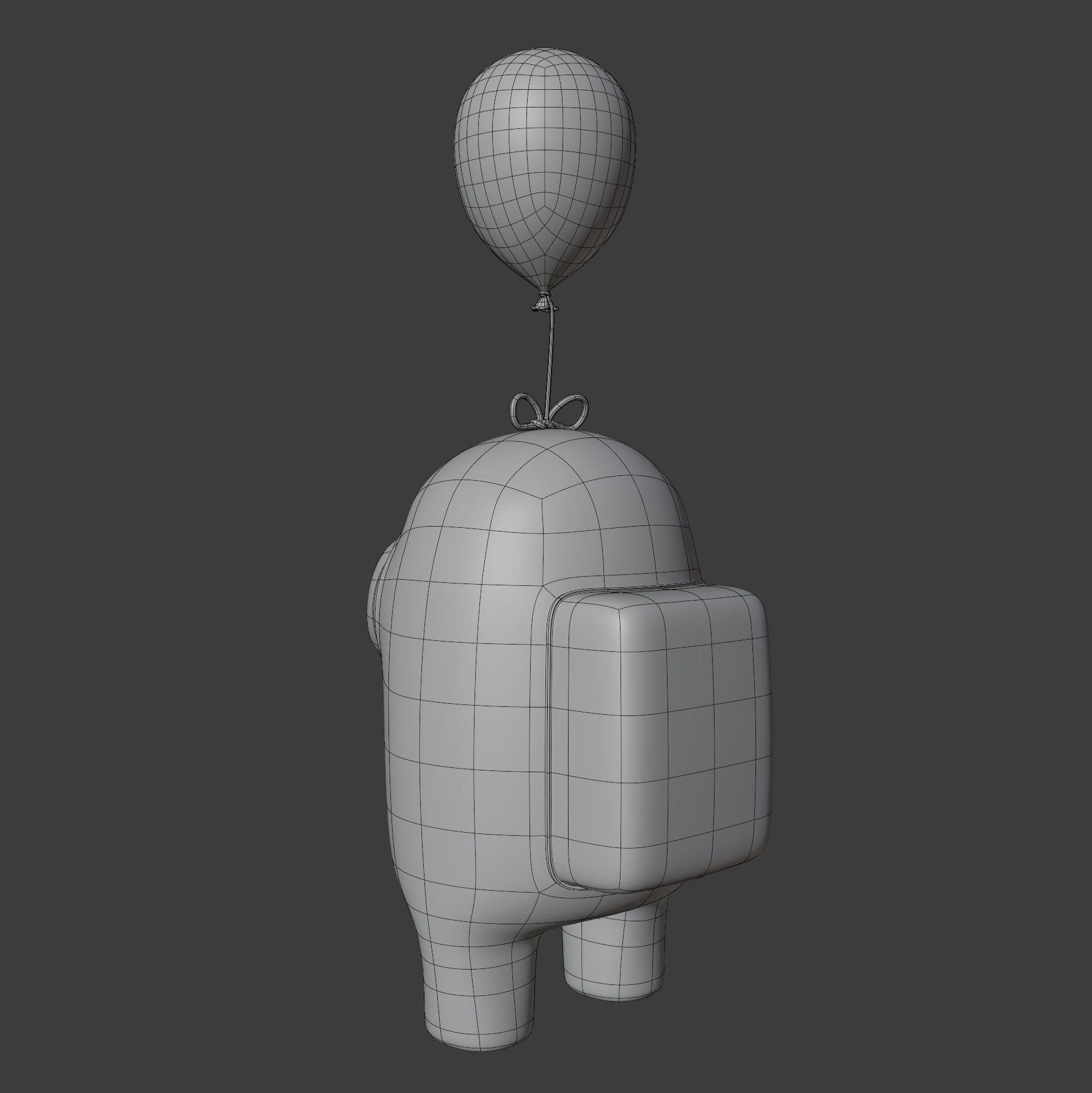 Among Us Mini Balloon Character 3D model_12