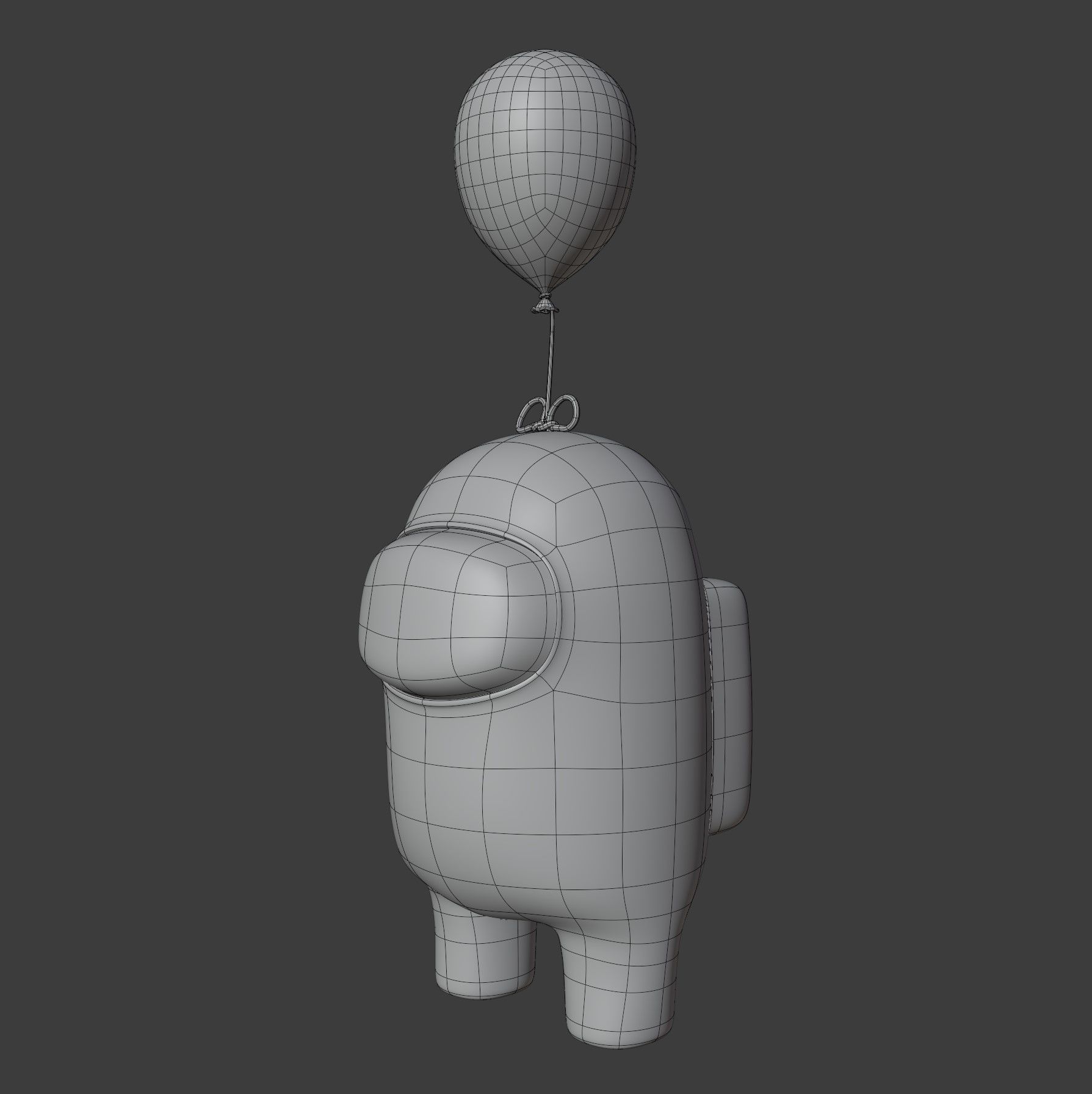 Among Us Mini Balloon Character 3D model_10