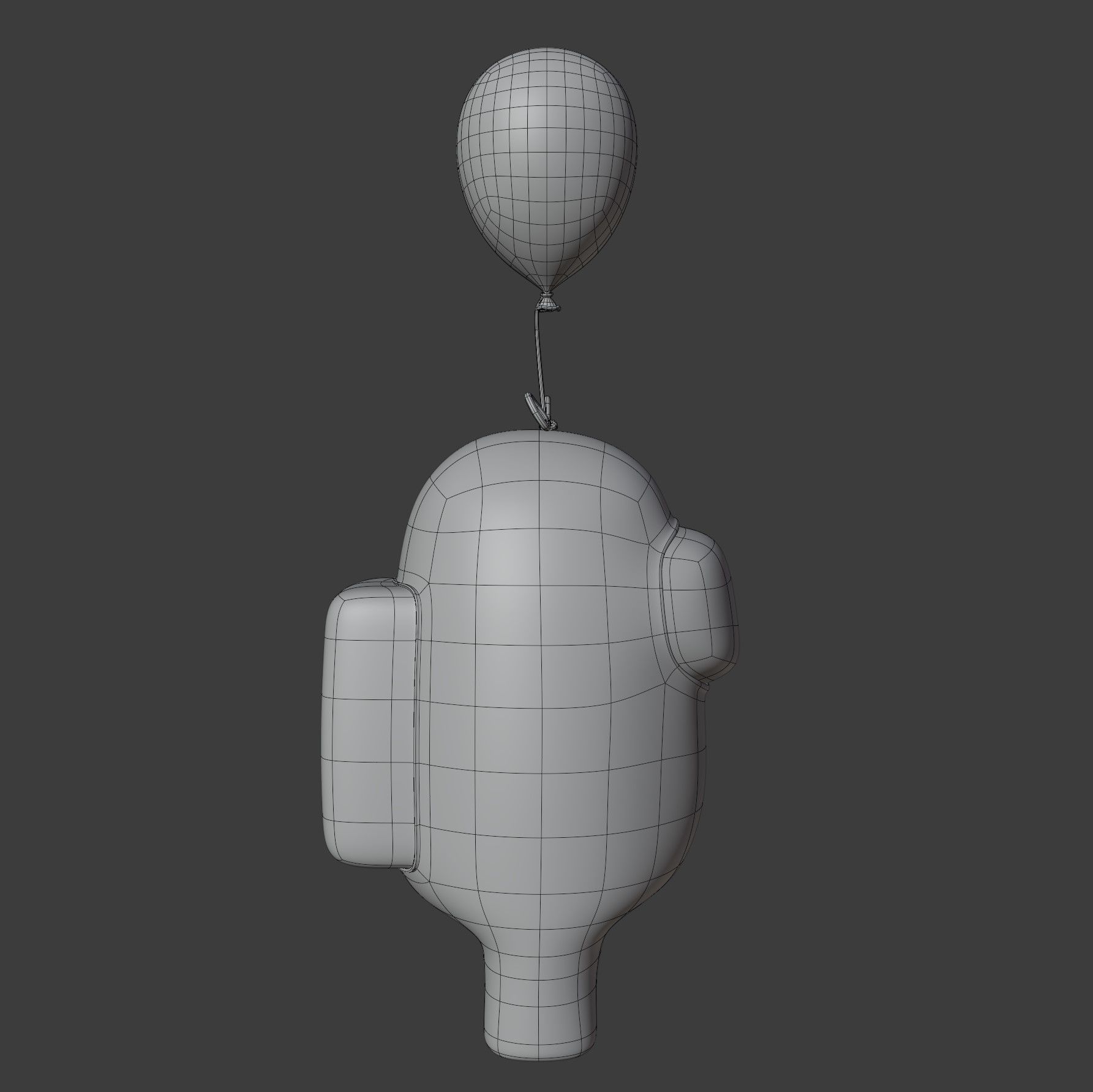 Among Us Mini Balloon Character 3D model_15