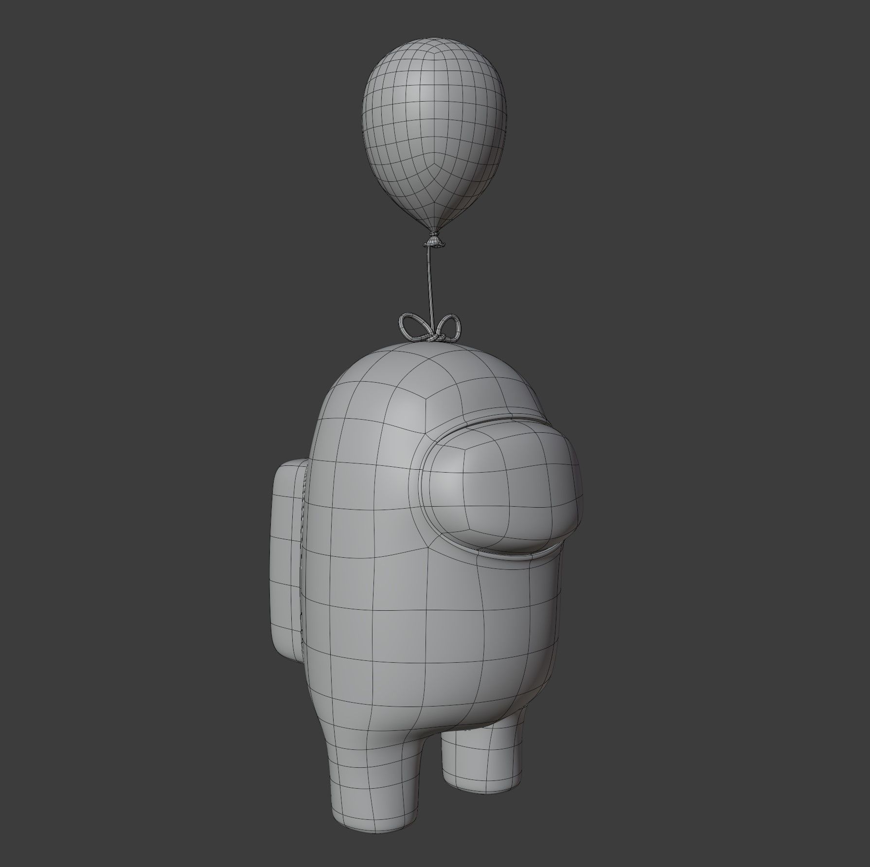 Among Us Mini Balloon Character 3D model_16
