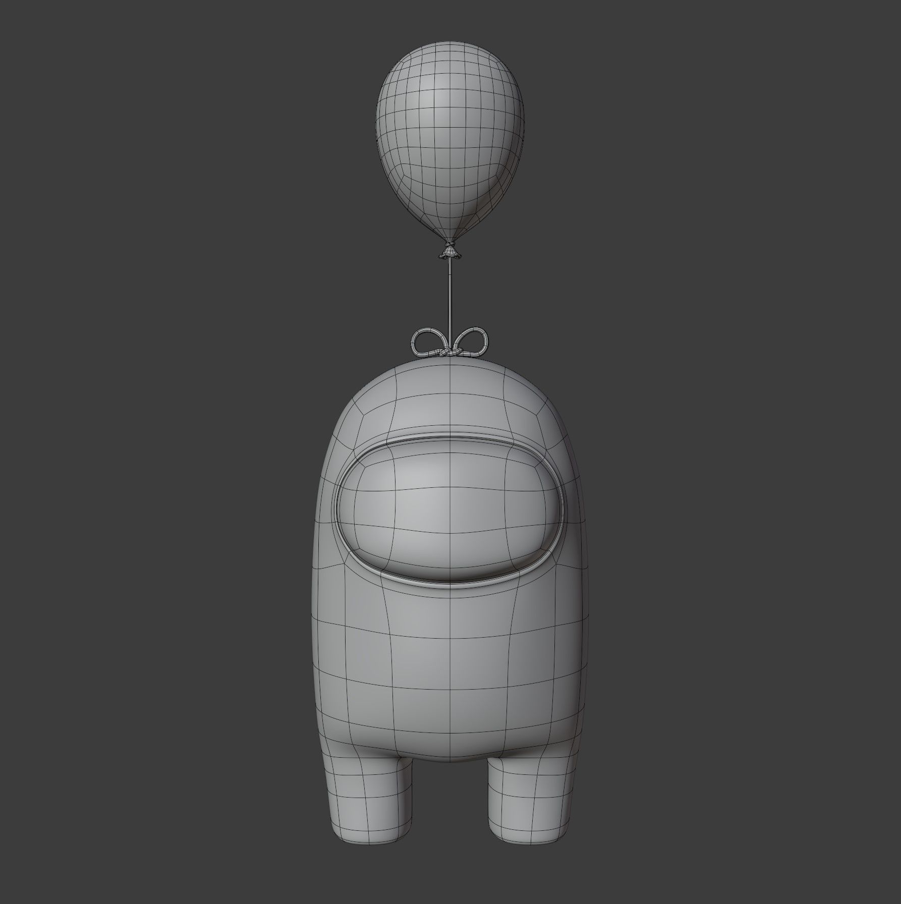 Among Us Mini Balloon Character 3D model_9