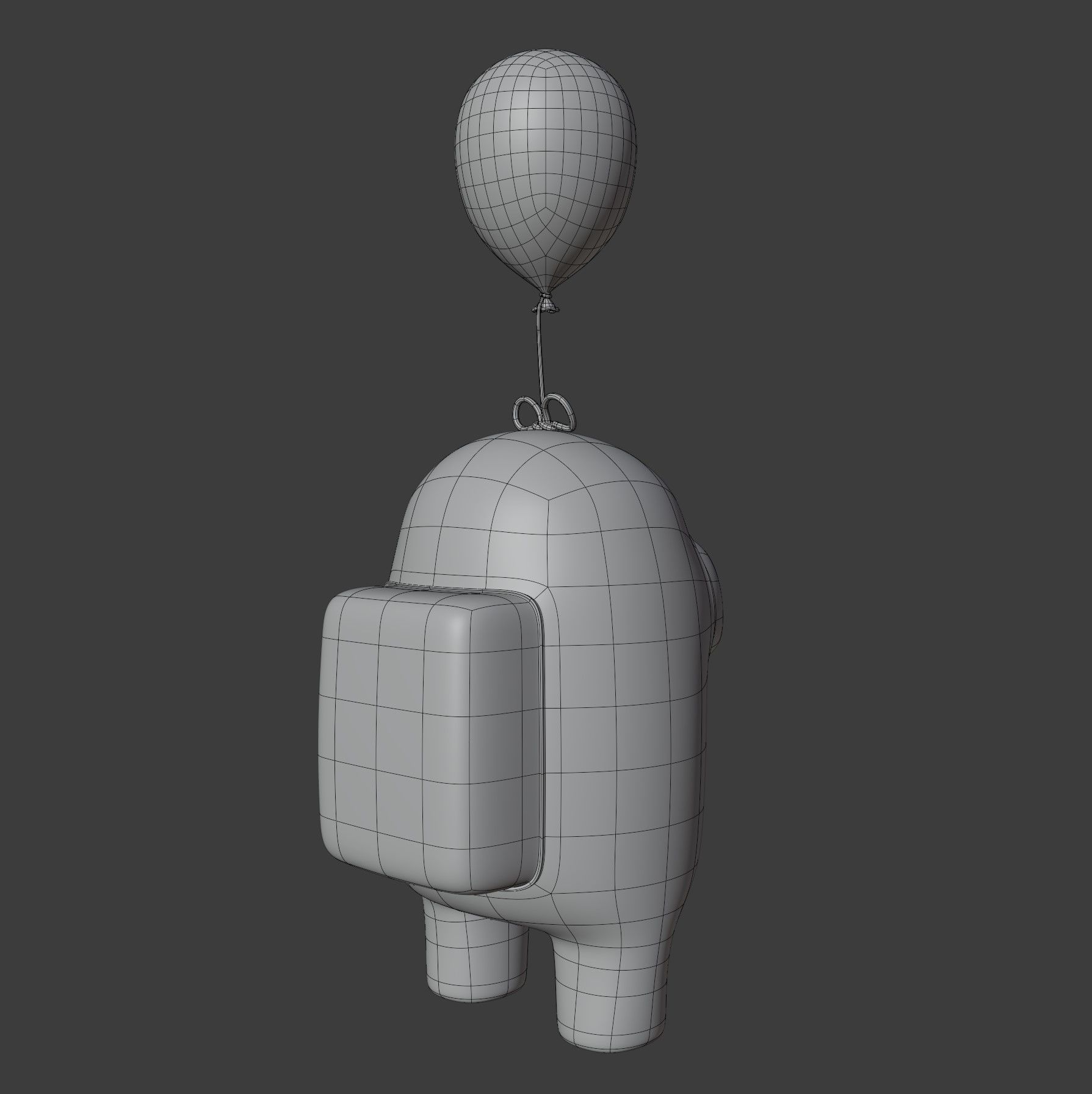 Among Us Mini Balloon Character 3D model_14