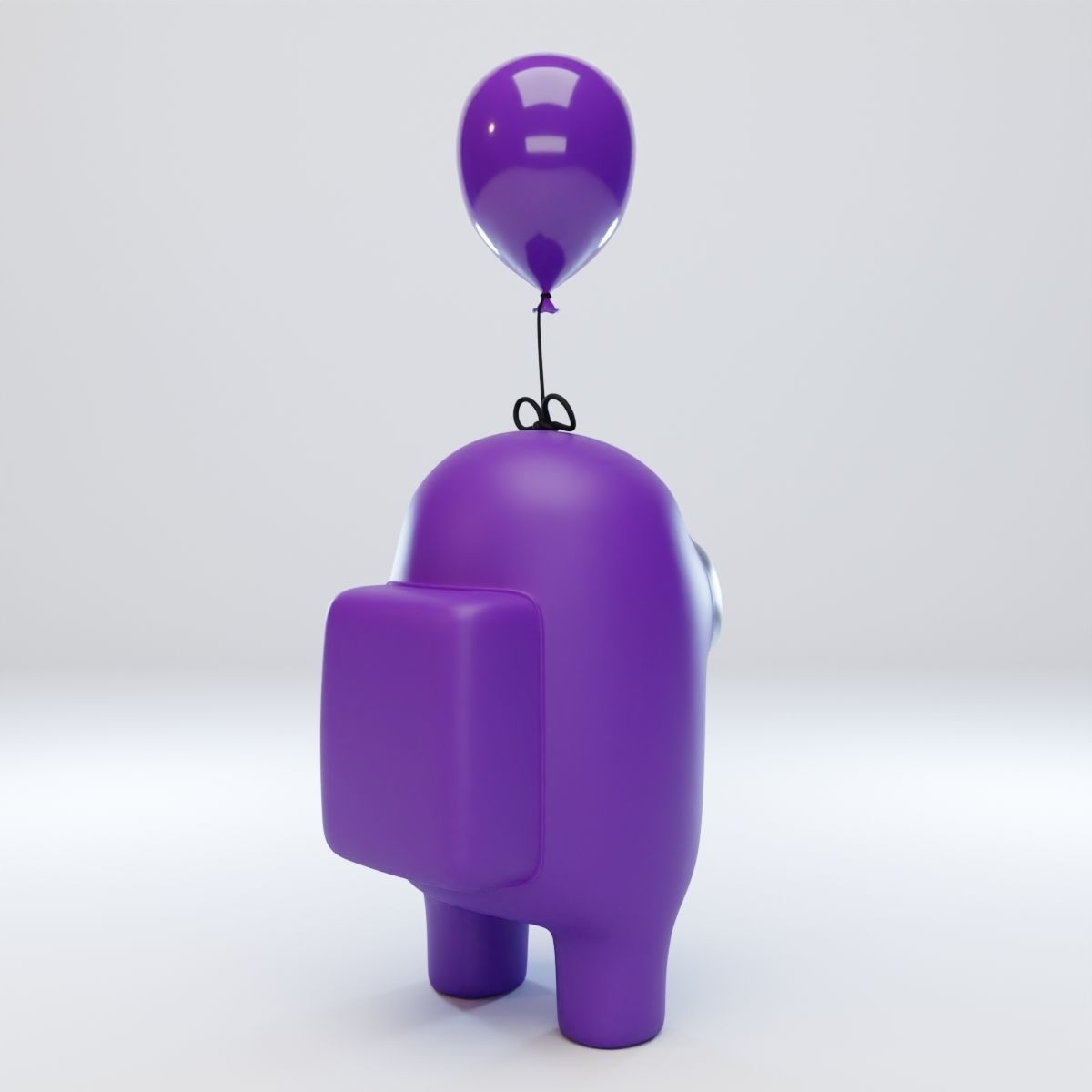 Among Us Mini Balloon Character 3D model_6