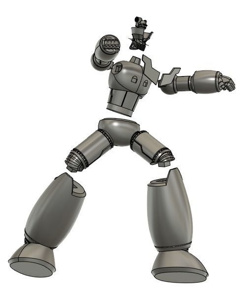 mazinger z rocket punch 30cm tall 3d printing models 3D print model_3