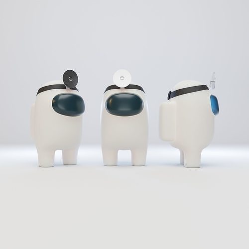 Among Us Head Reflector Character 3D model