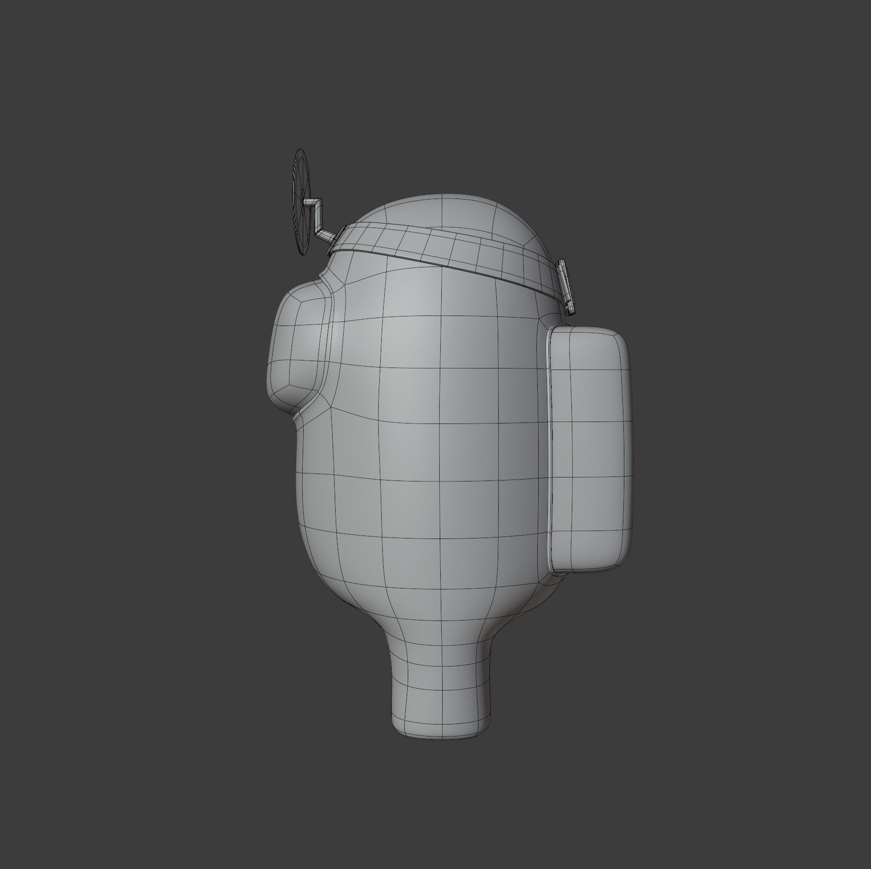 Among Us Head Reflector Character 3D model_11