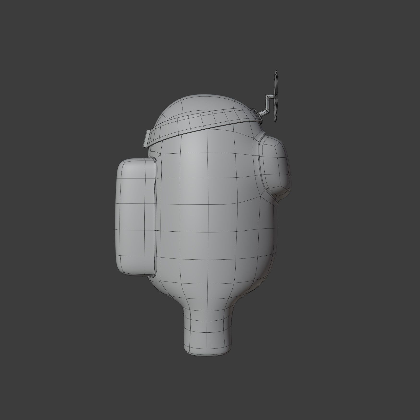 Among Us Head Reflector Character 3D model_15