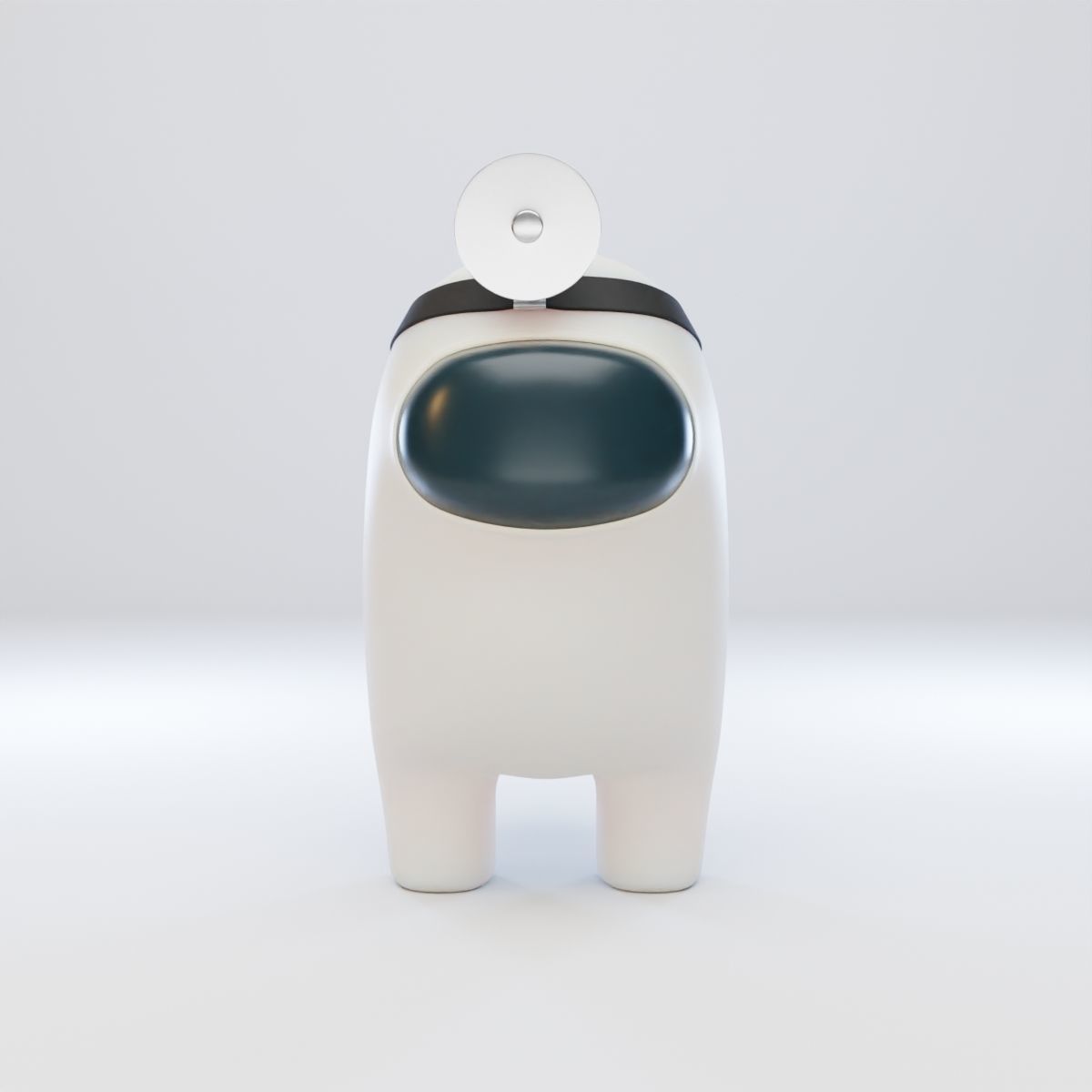 Among Us Head Reflector Character 3D model_1