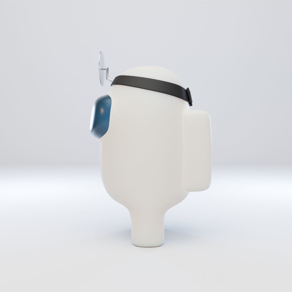 Among Us Head Reflector Character 3D model_3