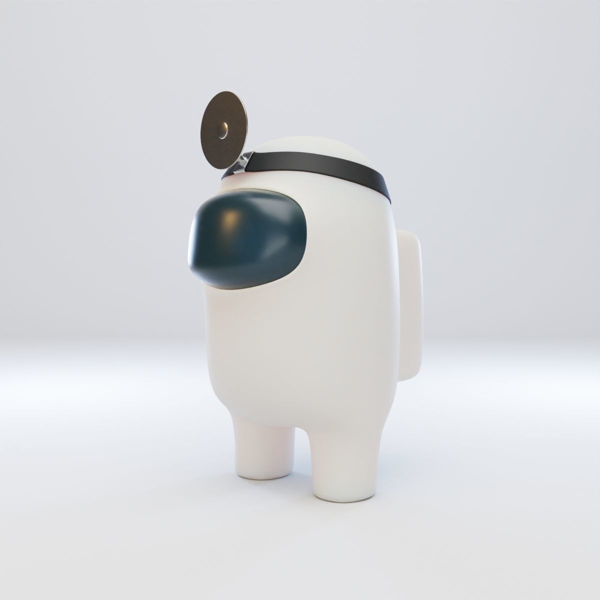 Among Us Head Reflector Character 3D model_2