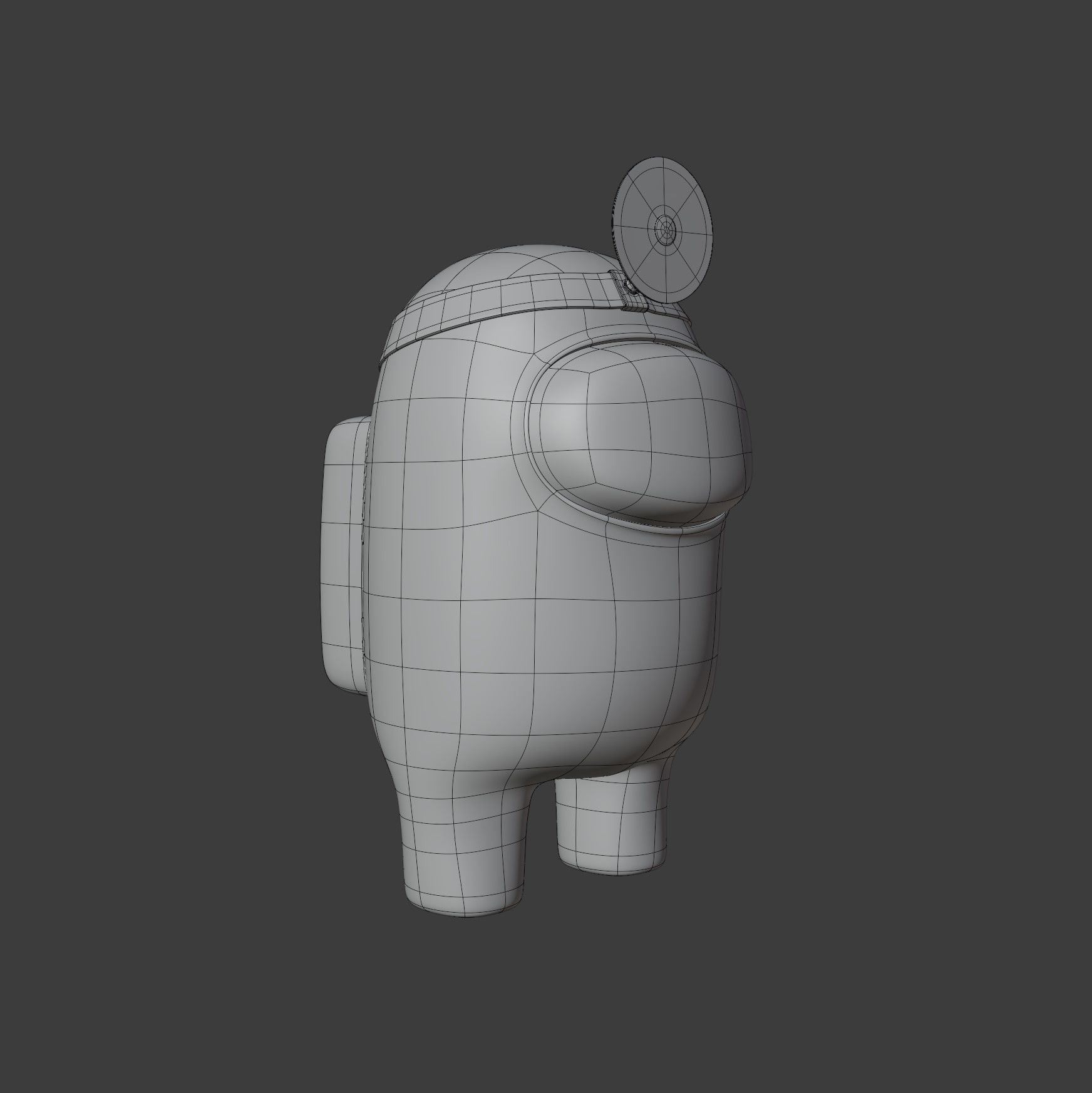 Among Us Head Reflector Character 3D model_16