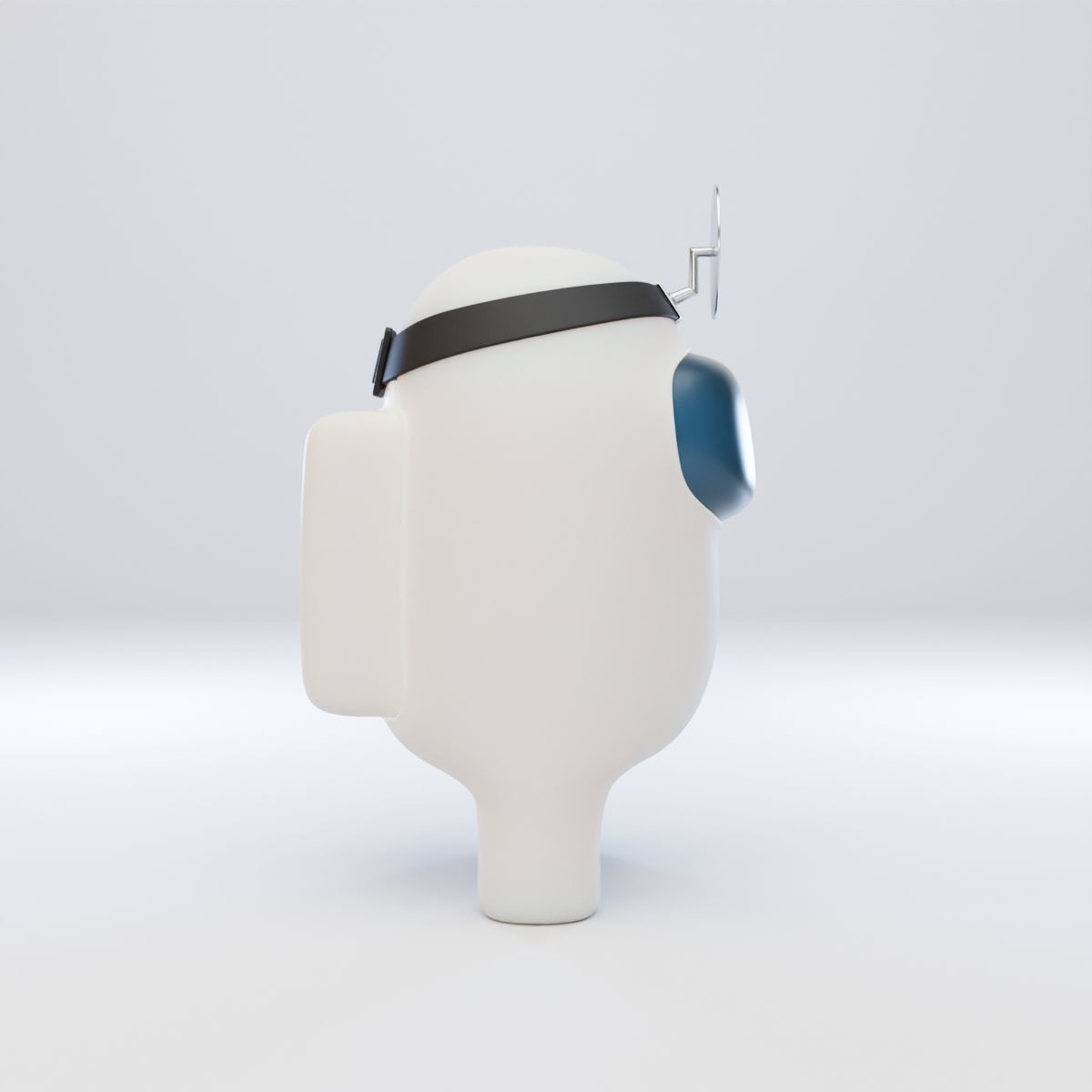 Among Us Head Reflector Character 3D model_7