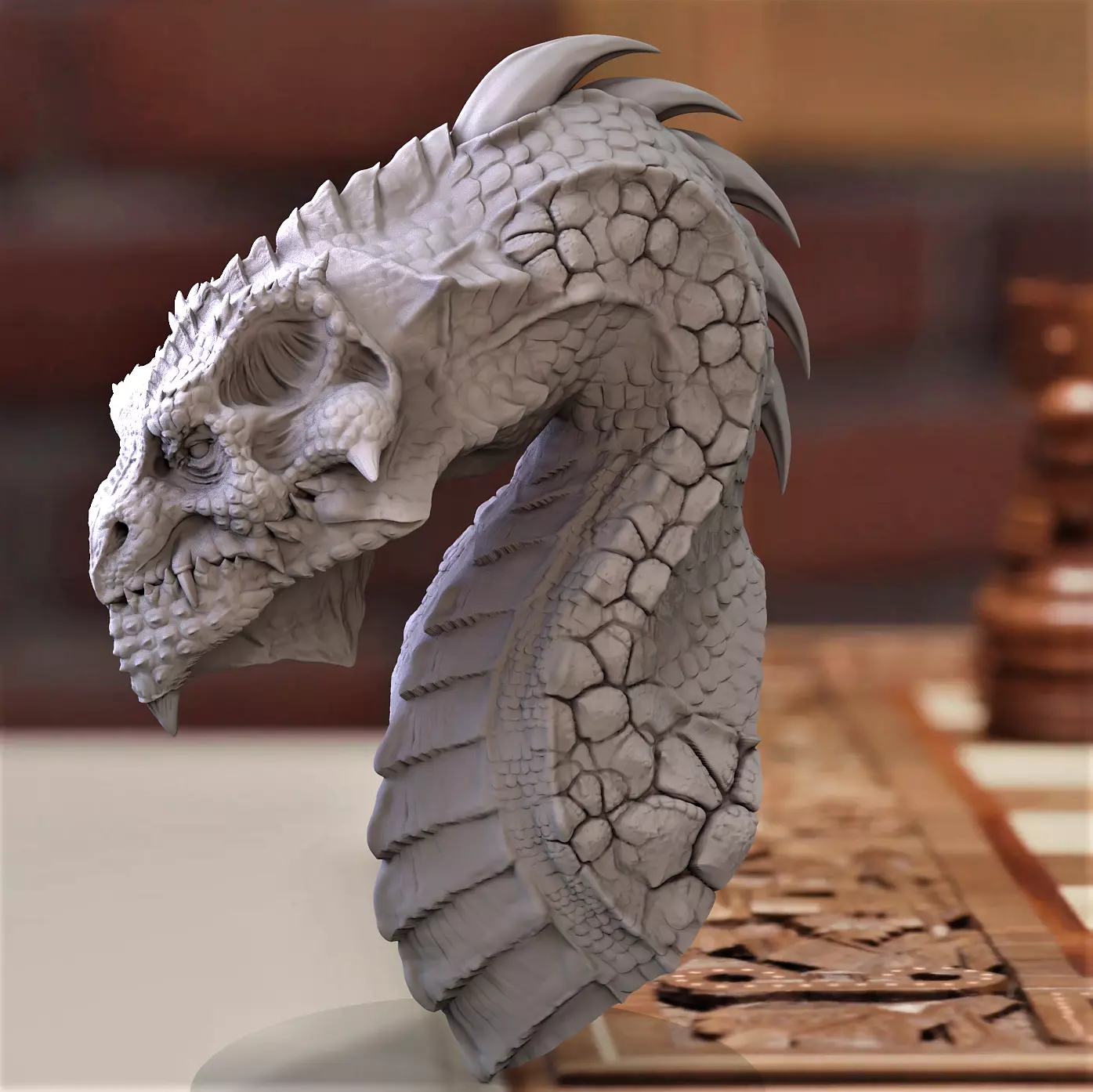 Dragon bust 3D print model