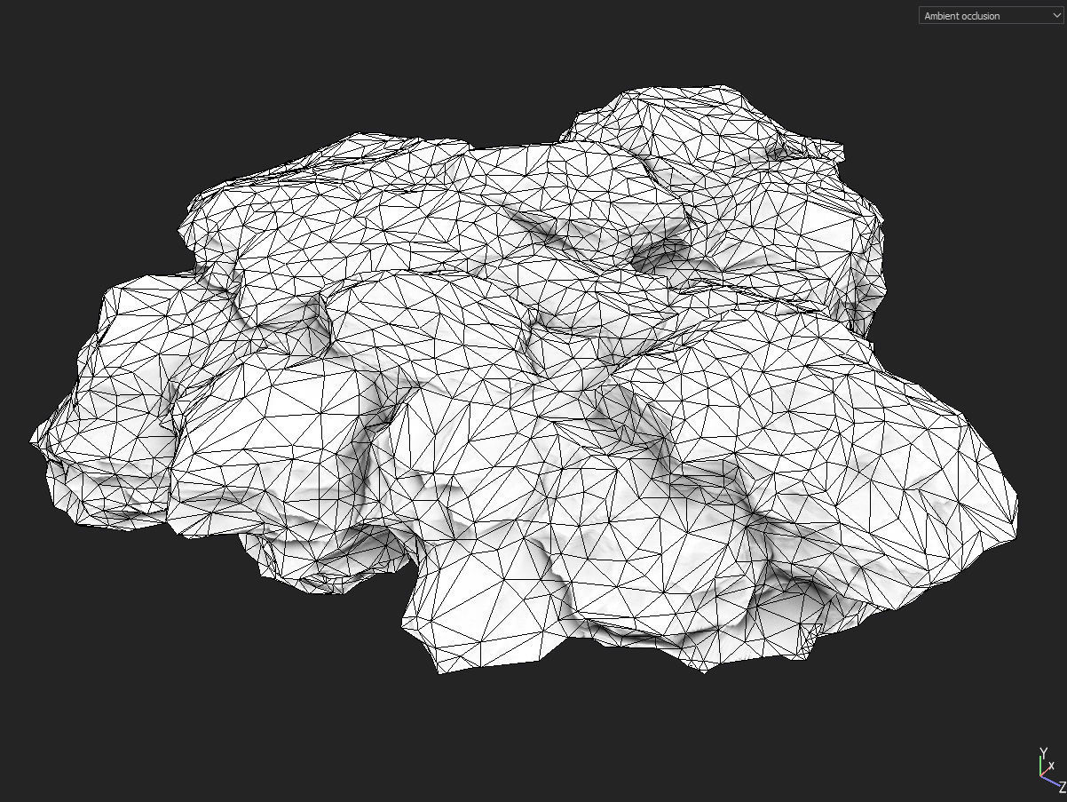Low poly snow big rock formular Low-poly 3D model_41