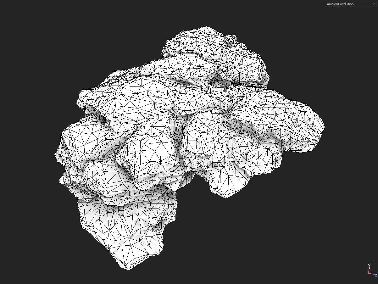 Low poly snow big rock formular Low-poly 3D model_25