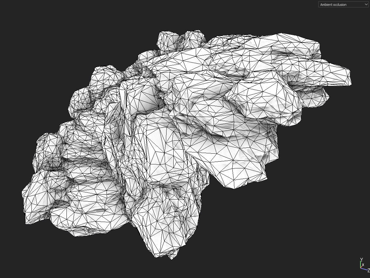 Low poly snow big rock formular Low-poly 3D model_29