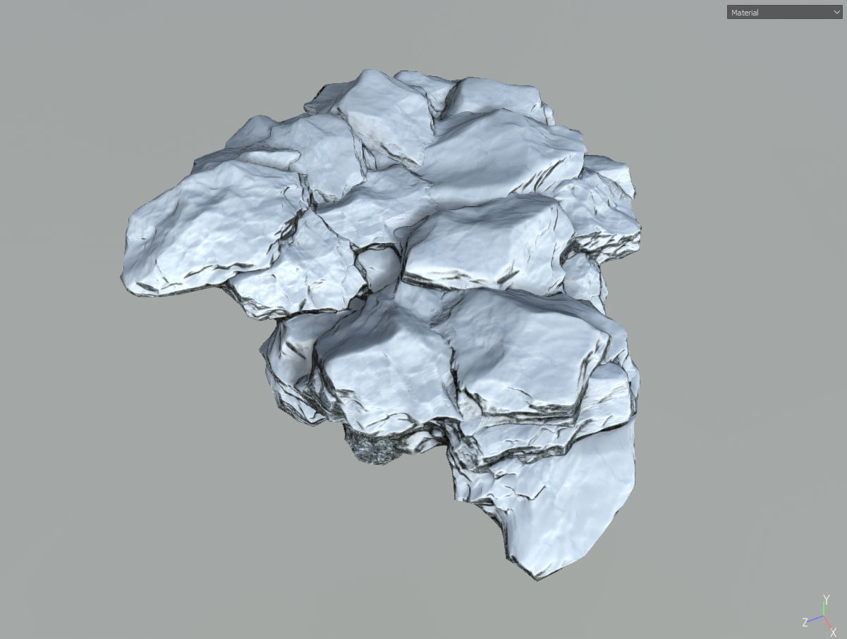 Low poly snow big rock formular Low-poly 3D model_22