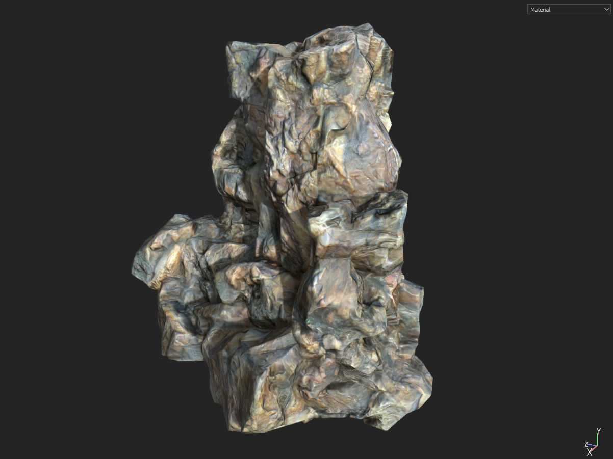 Low poly smooth blocky 1 Low-poly 3D model_15