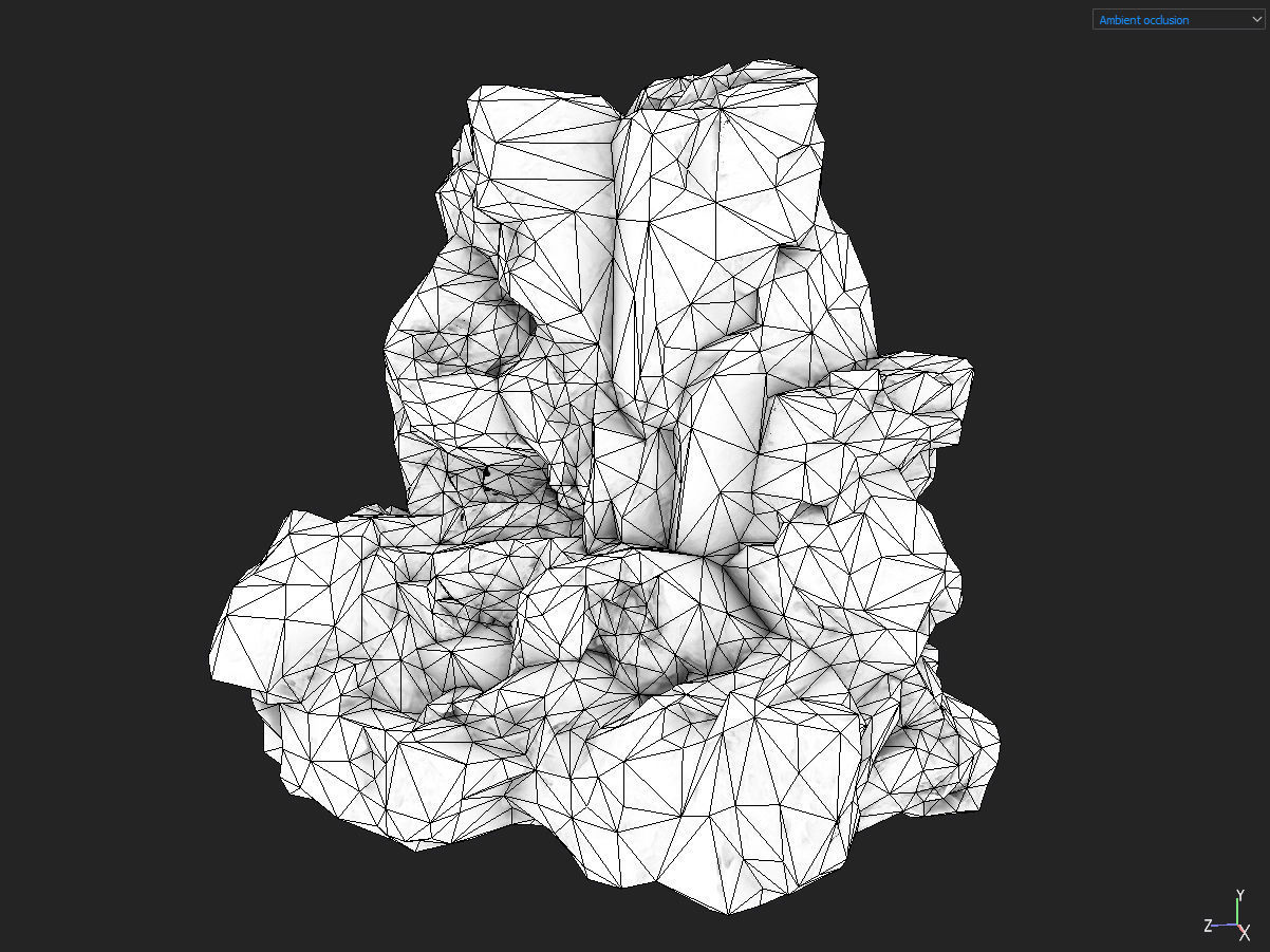 Low poly smooth blocky 1 Low-poly 3D model_17